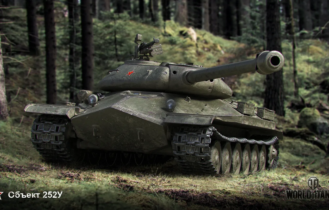 Photo wallpaper forest, the game, tanks, wot, world of tanks, Soviet, World of Tanks, online