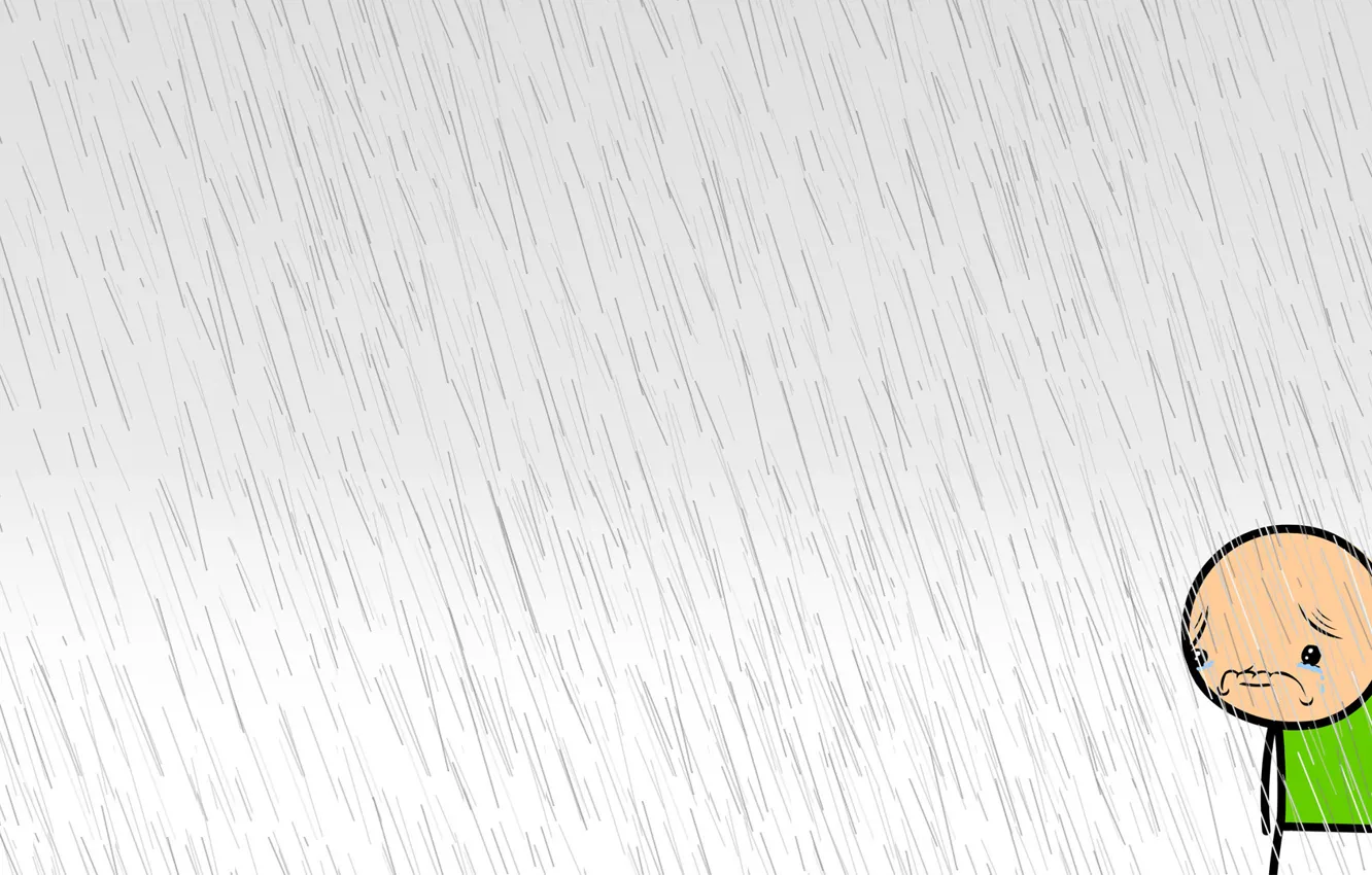 Photo wallpaper sadness, background, Rain, Cyanide and Happiness