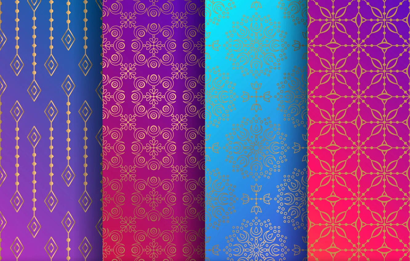 Photo wallpaper pattern, ornament, vintage, pattern, ornament, geometric, floral, seamless