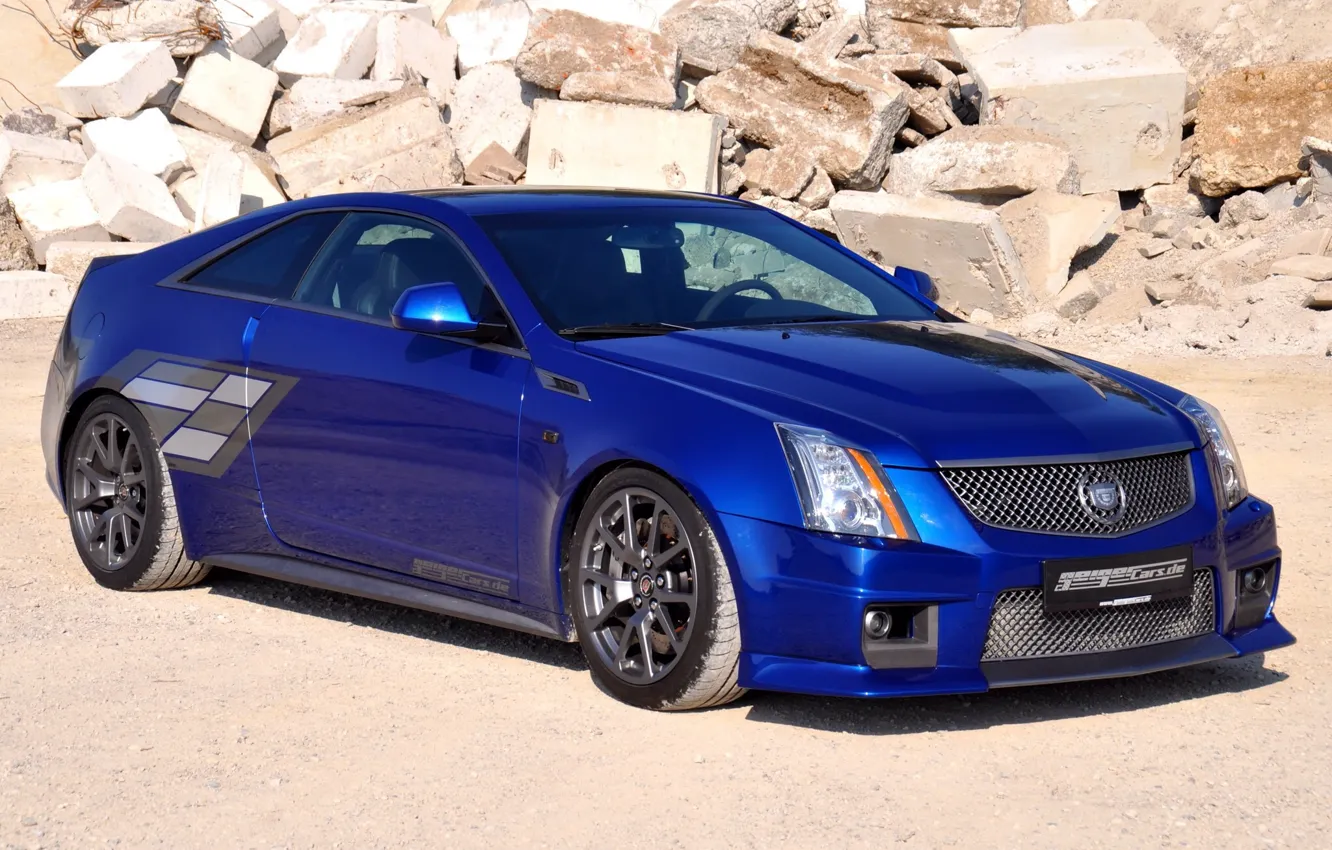 Photo wallpaper 2011, tuning, coupe, cadillac, Geiger, blue brute, cts-V