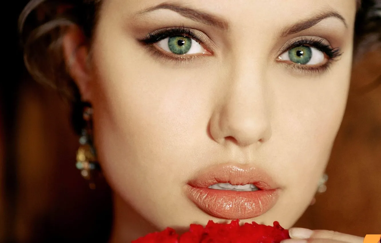 Photo wallpaper Girl, Lips, Angelina Jolie, Angelina Jolie, Girl, Eyes, Actress, Beautiful