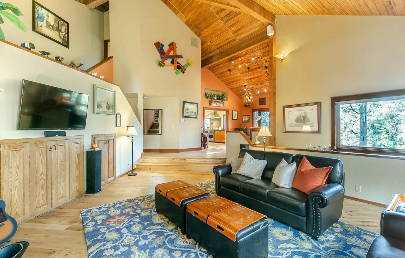 Photo wallpaper design, style, Villa, living room, hall, the lobby, Interier