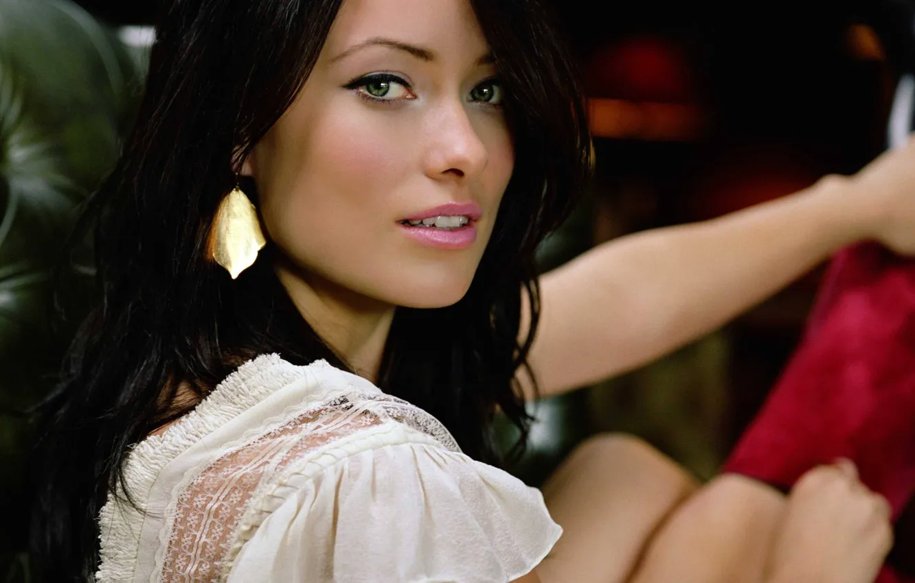 Photo wallpaper eyes, look, Olivia Wilde