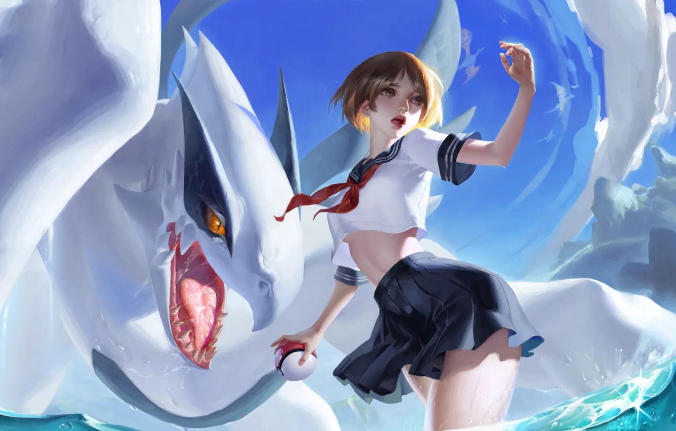 Photo wallpaper anime, art, pokemon, Pokémon, Weifeng Liu, Lucia