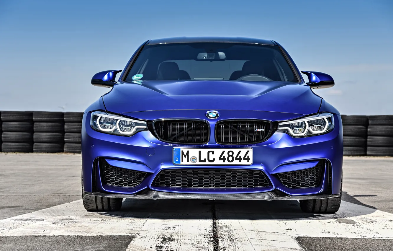 Photo wallpaper BMW, sedan, front view, 2018, F80, BMW M3 CS