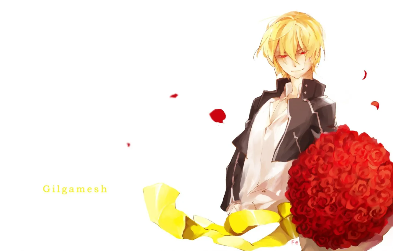 Photo wallpaper bouquet, art, guy, Gilgamesh, Fate/Zero, The fate of the beginning