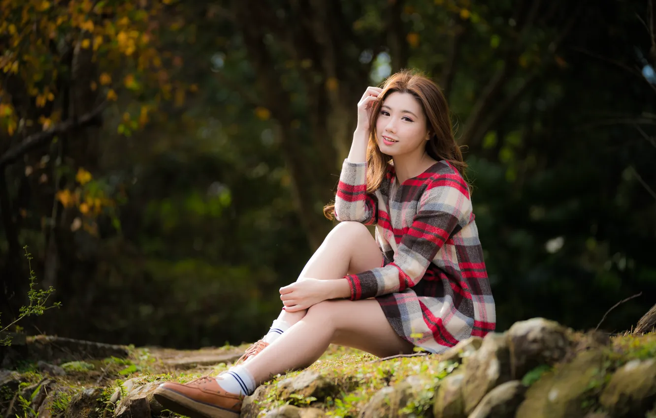 Photo wallpaper girl, Asian, cutie