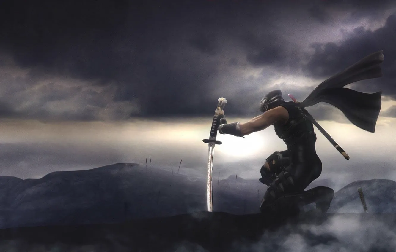 Photo wallpaper sword, games, samurai, ninja