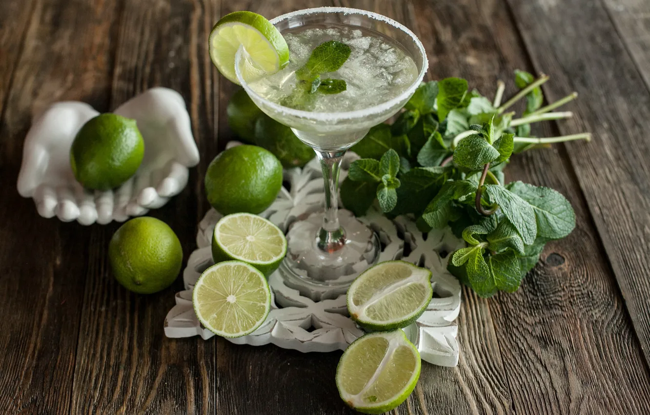 Photo wallpaper Cocktail, Lime, Mint