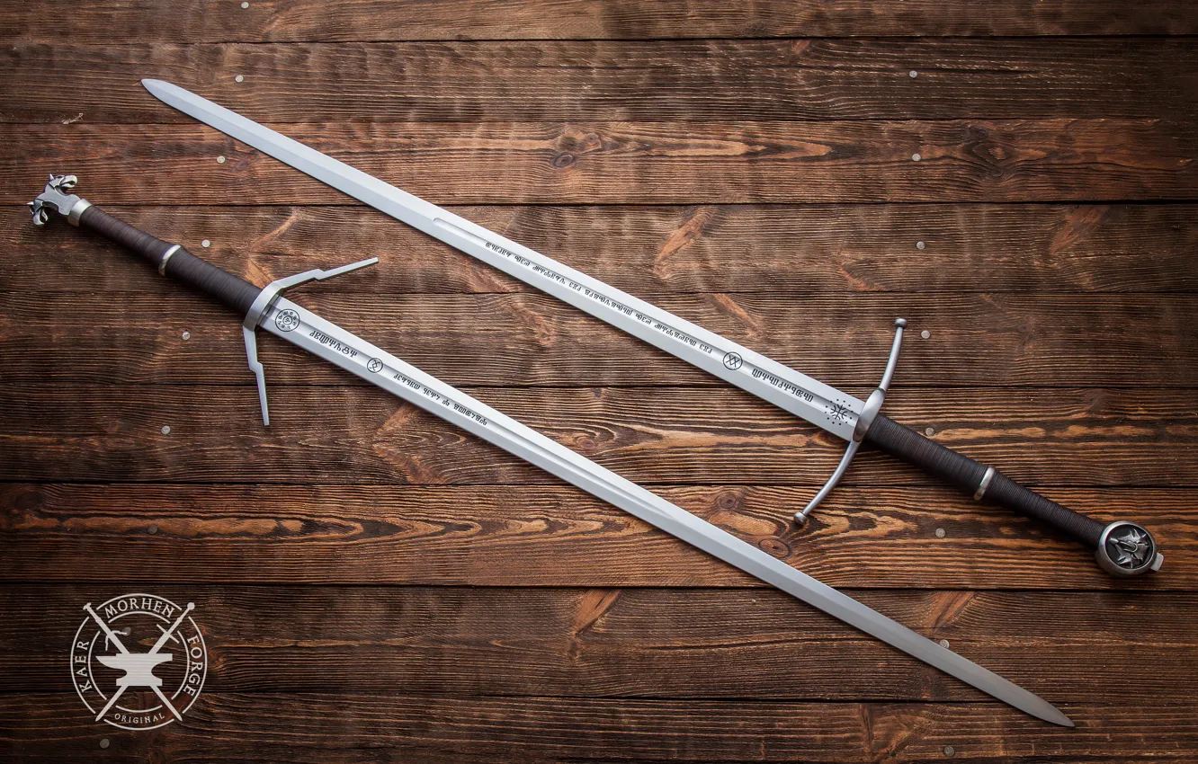 Photo wallpaper sword, swords, The Witcher 3 Wild Hunt, The swords of the Witcher