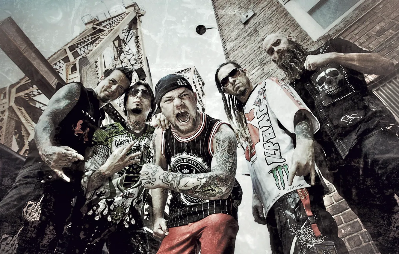 Photo wallpaper metal, Five Finger Death Punch, groove, 5FDP, FFDP