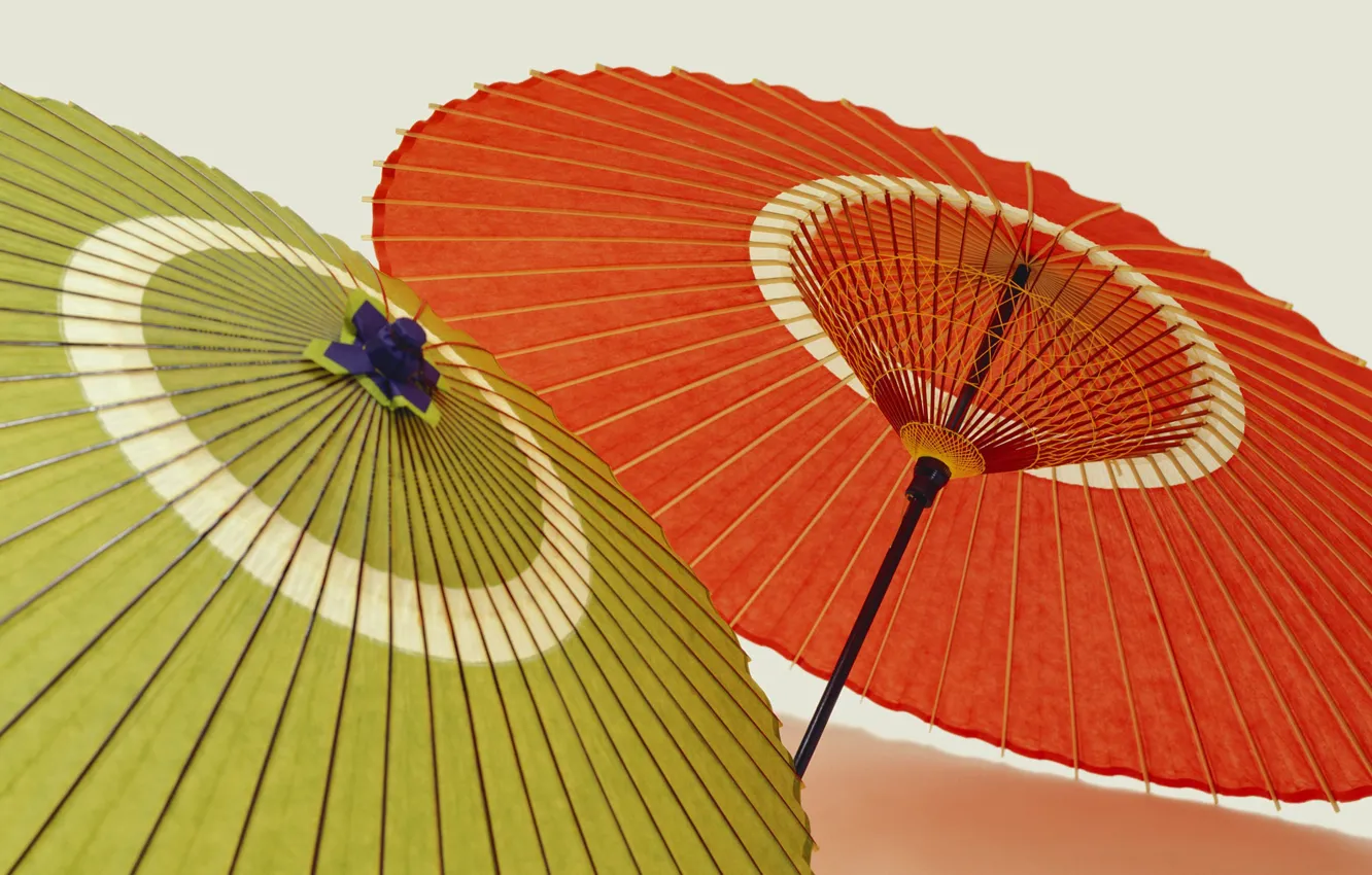 Photo wallpaper Japan, paper umbrella, vagasa, traditional umbrella, folk traditions, decorative and applied art