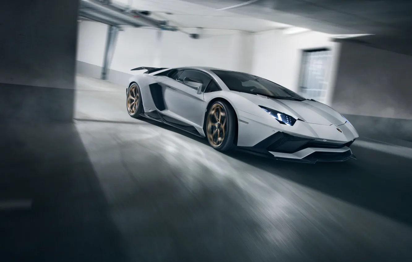 Photo wallpaper speed, Lamborghini, supercar, 2018, Novitec Torado, Aventador S