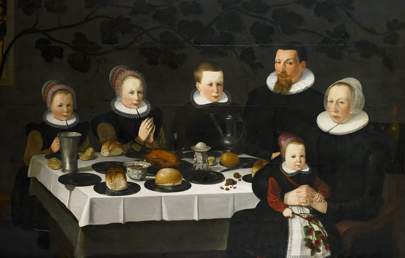 Photo wallpaper oil, picture, 1627, unknown artist, Family Portrait