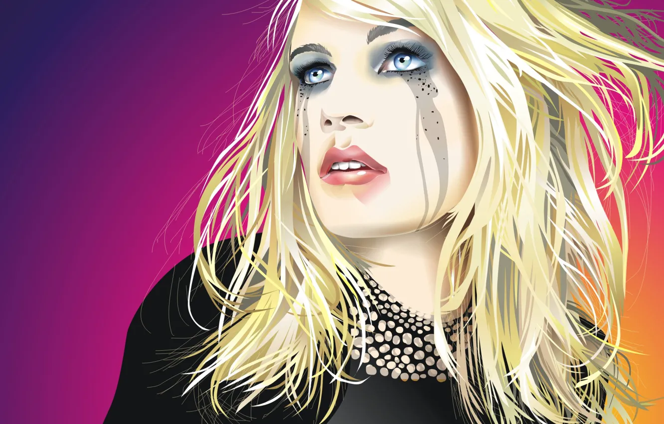 Photo wallpaper look, vector, mascara