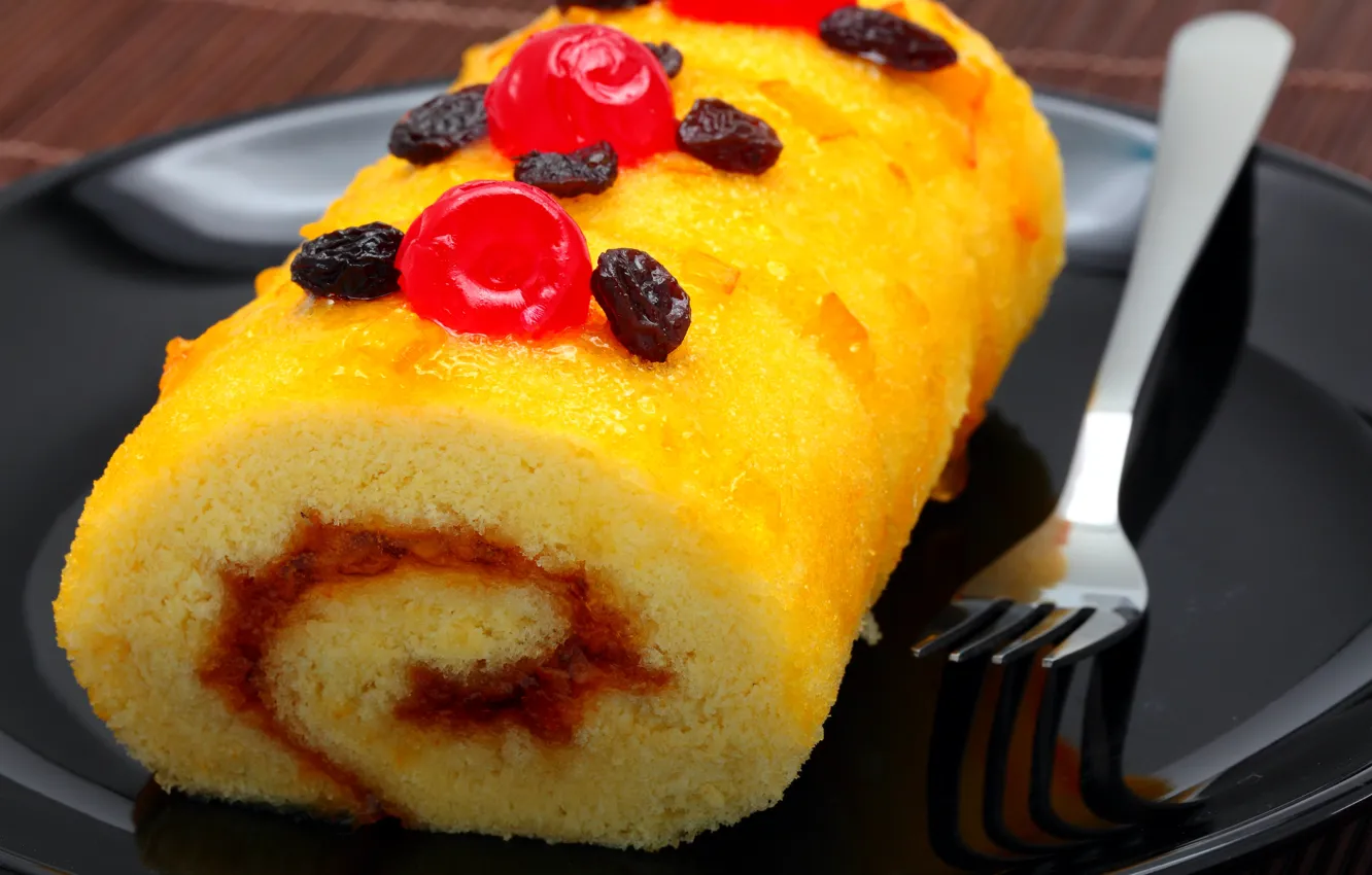 Photo wallpaper food, cakes, sweet, biscuit, roll