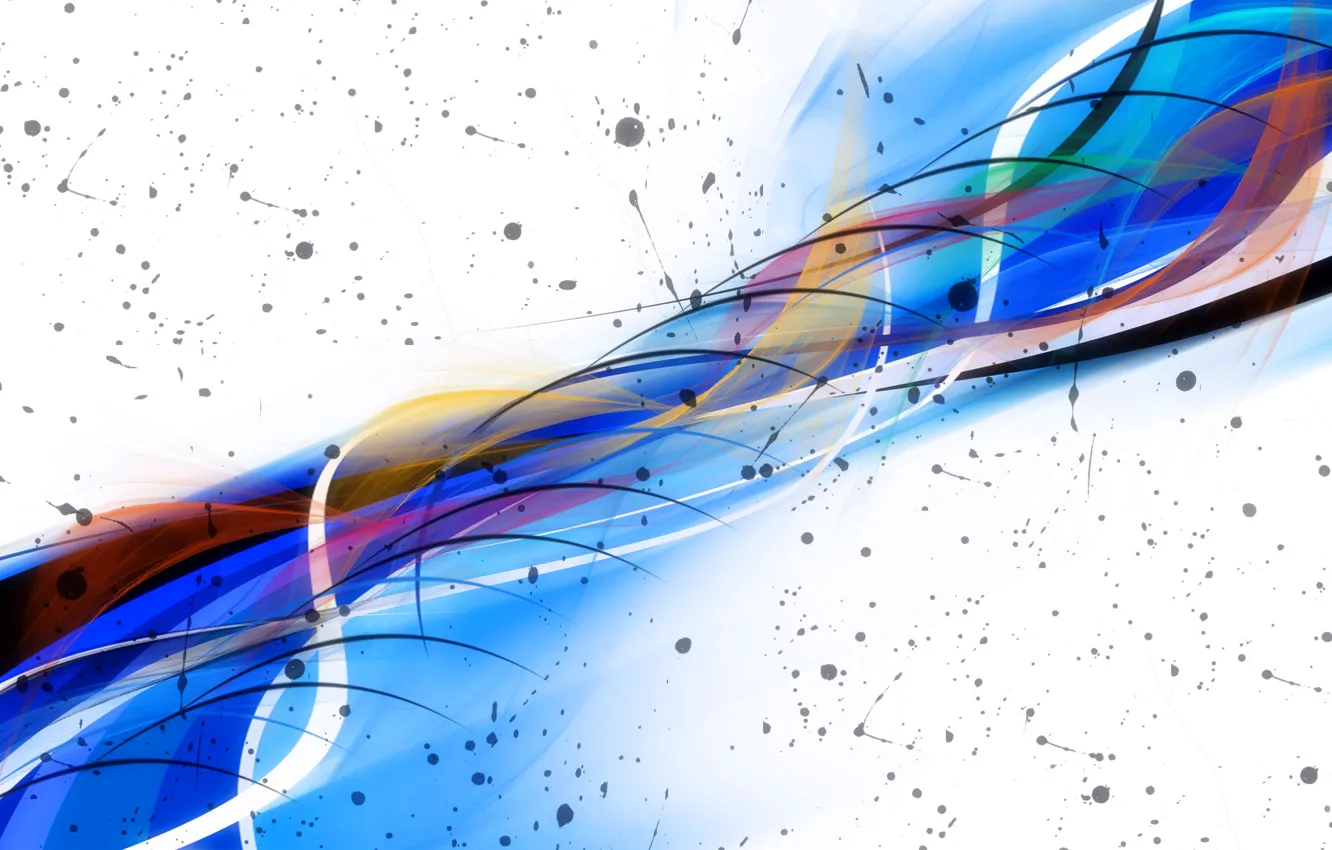 Photo wallpaper rays, snow, line, rain, arc, point, curves