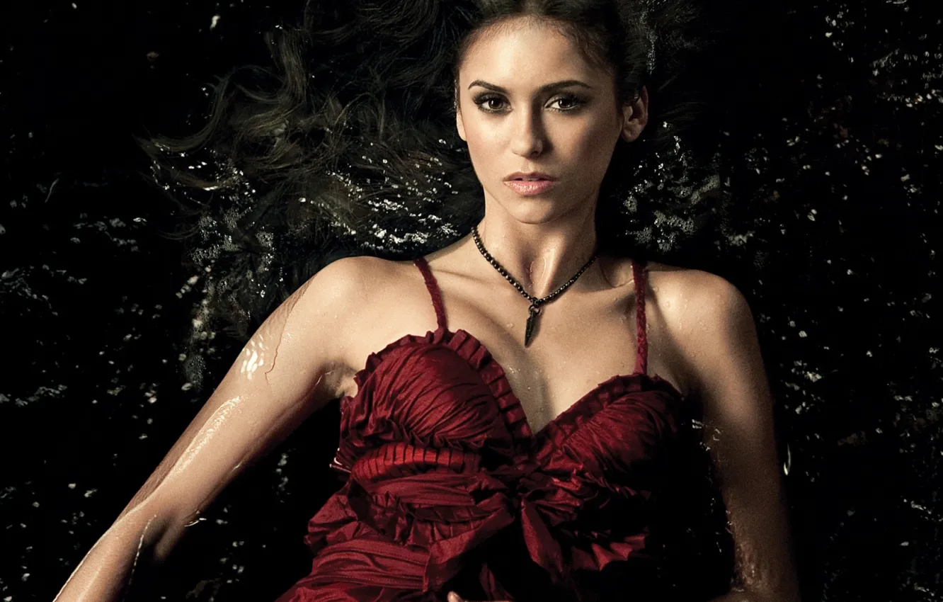 Photo wallpaper girl, actress, brunette, Nina Dobrev, Nina Dobrev, The Vampire Diaries, The vampire diaries
