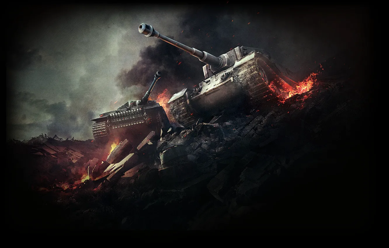 Photo wallpaper World of Tanks, World Of Tanks, Tiger P, Tiger I(Tiger H), German tiger