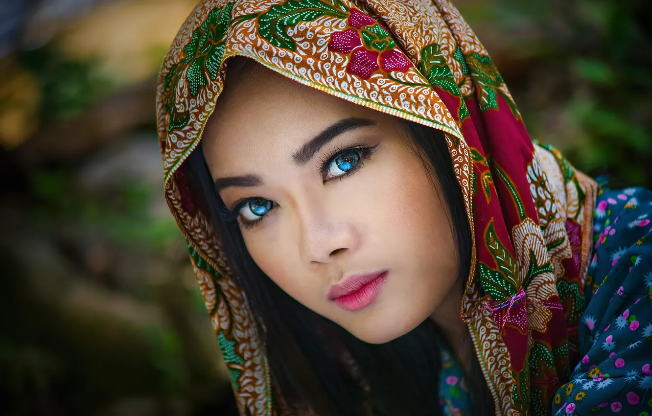 Photo wallpaper look, girl, portrait