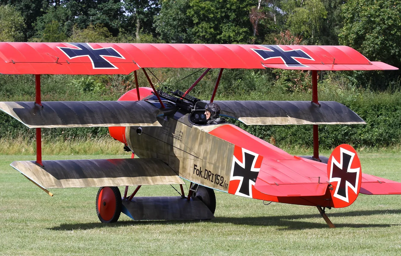 Photo wallpaper easy, fighter, Triplane, maneuverable, replica, Fokker Dr. 1