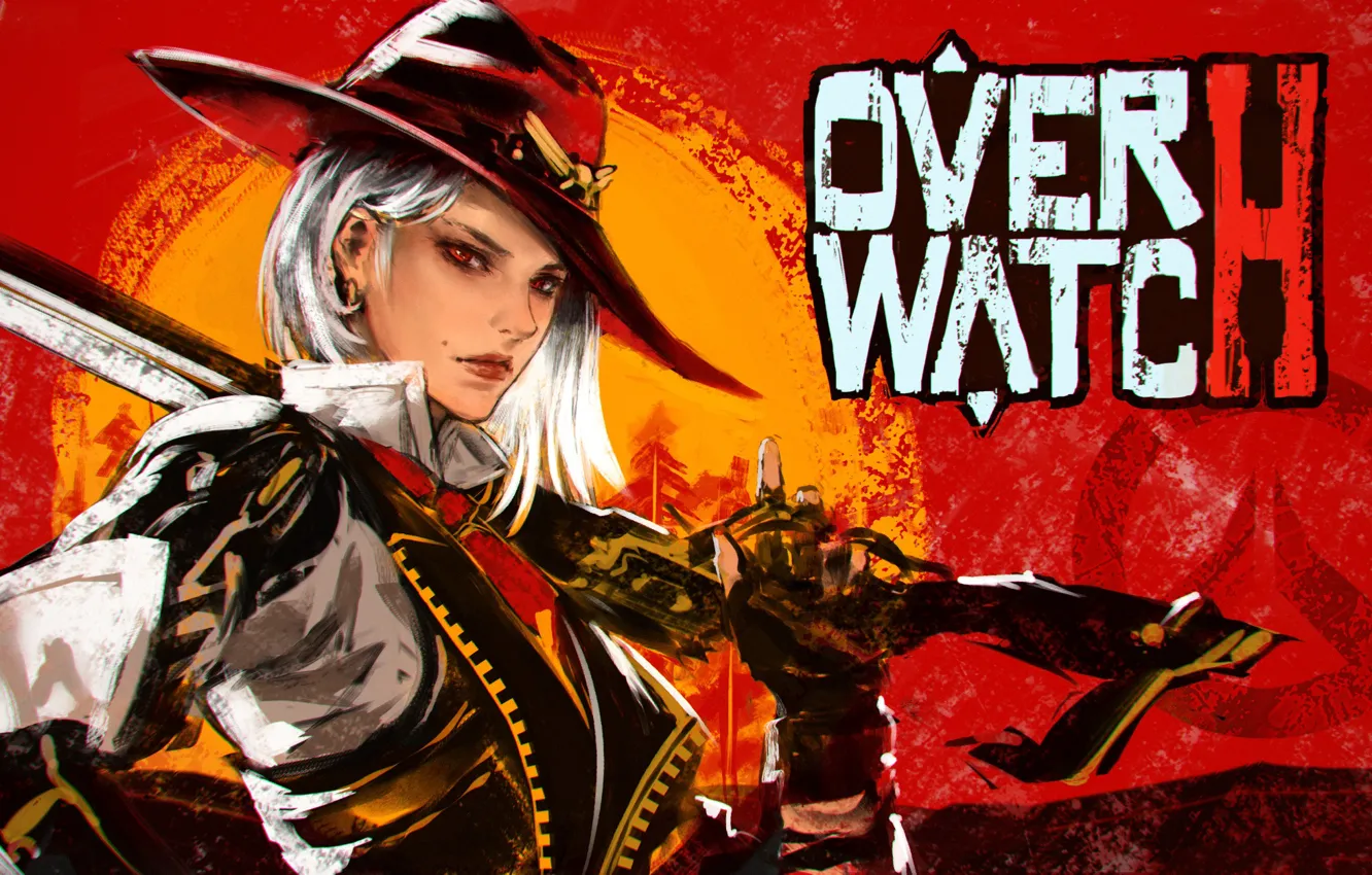 Photo wallpaper hunter, Overwatch, girl