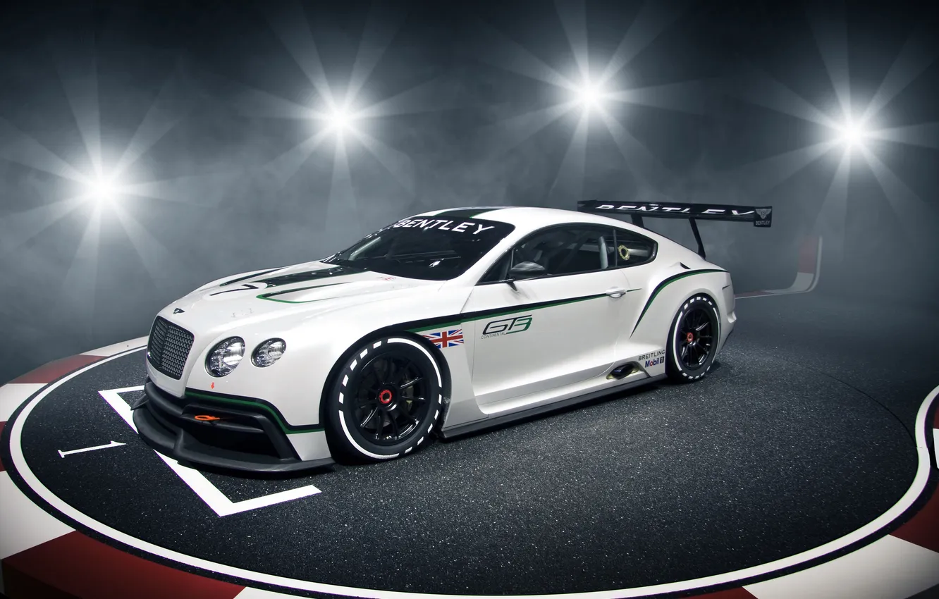 Photo wallpaper Concept, glare, Continental, GT3, front, Bentley, continental, race car