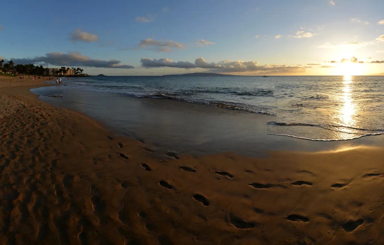 Photo wallpaper sea, beach, landscape, nature, coast, Hawaii, USA, Maui