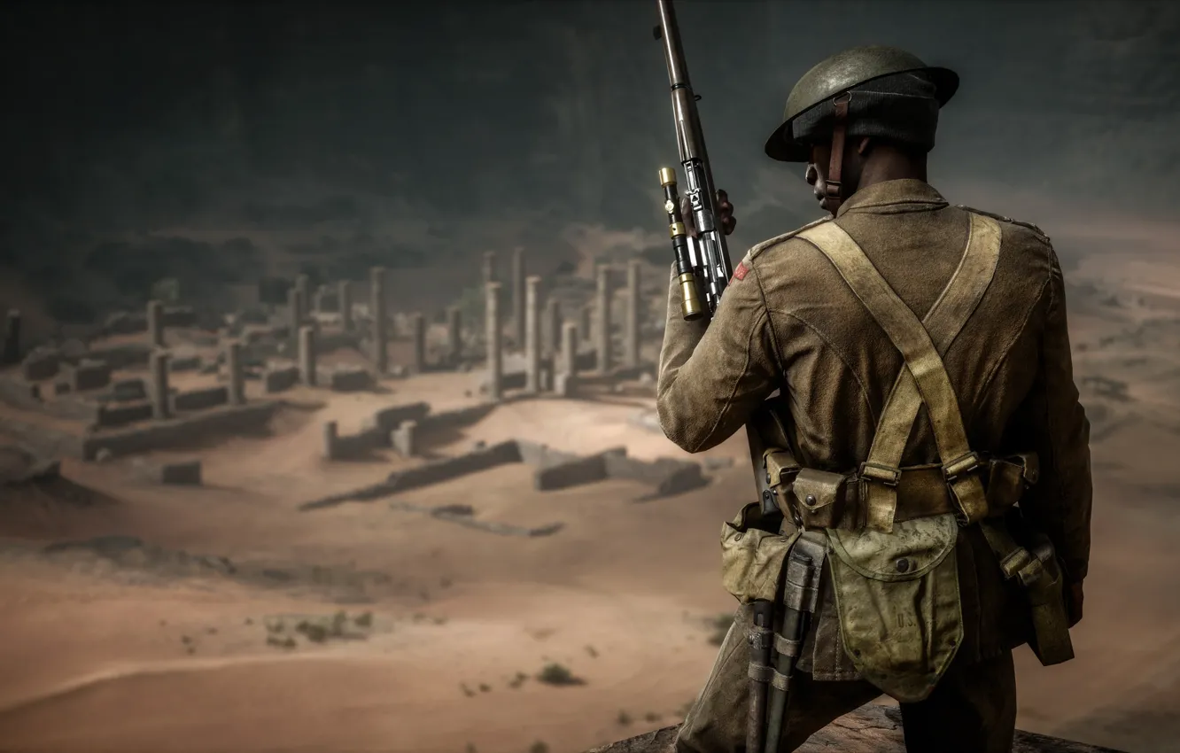 Photo wallpaper war, soldiers, Electronic Arts, Battlefield 1
