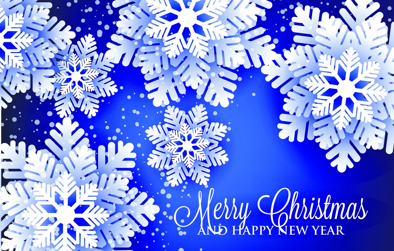 Photo wallpaper snowflakes, photo, graphics, new year, vector