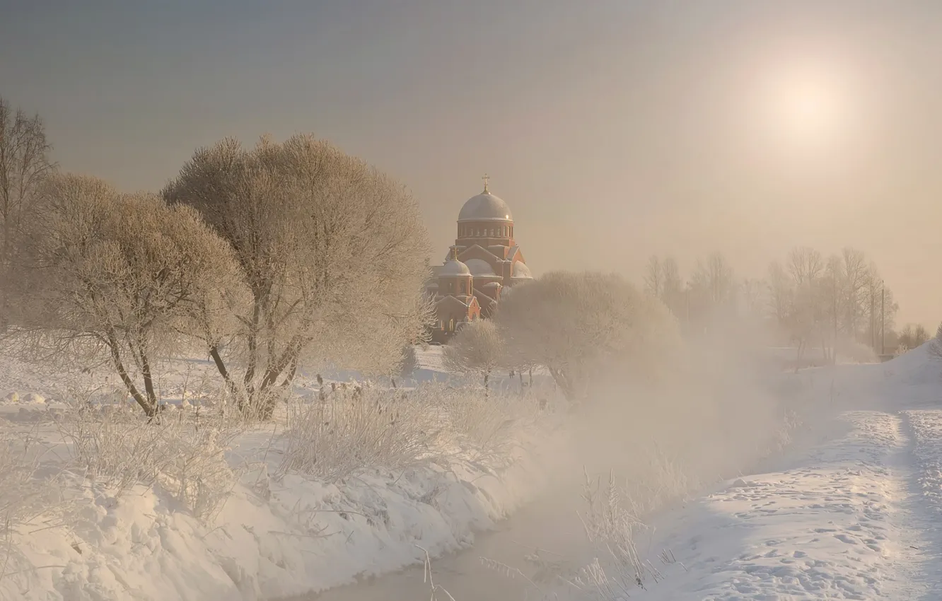 Photo wallpaper winter, Peter, frost