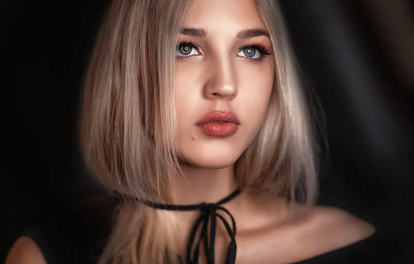 Photo wallpaper portrait, makeup, sponge, retouching, Jan Berezov, Alexander Drobkov-Light