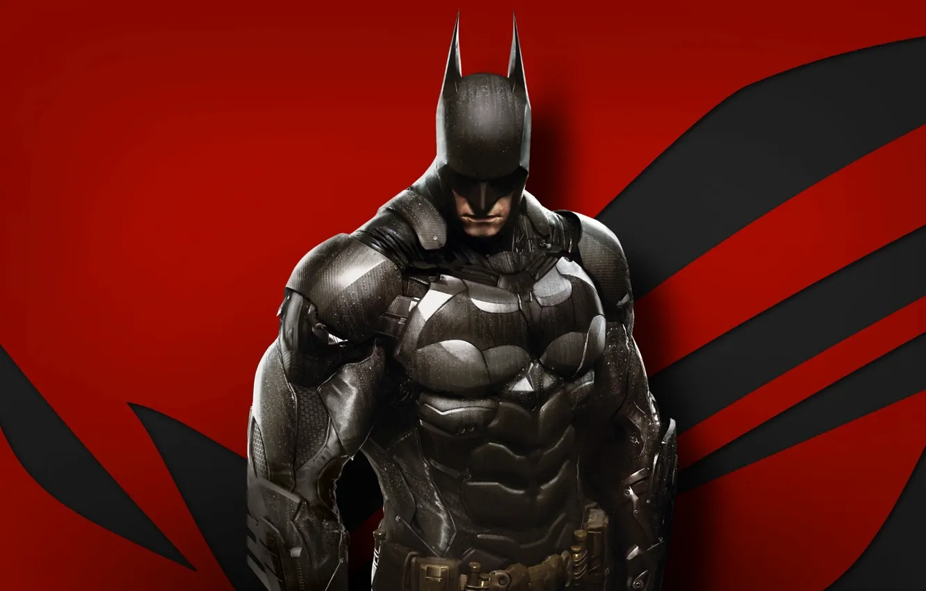 Photo wallpaper cinema, red, logo, game, Batman, armor, power, man
