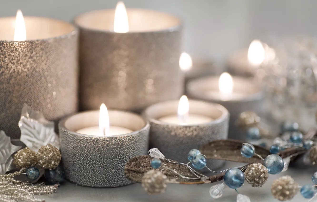 Photo wallpaper lights, flame, holiday, new year, New Year, candle