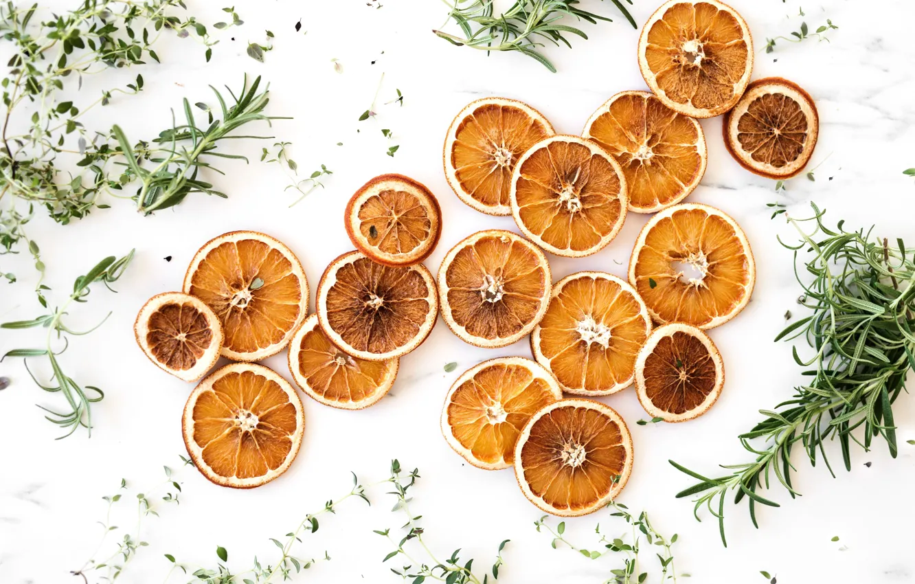 Photo wallpaper orange, citrus, slices
