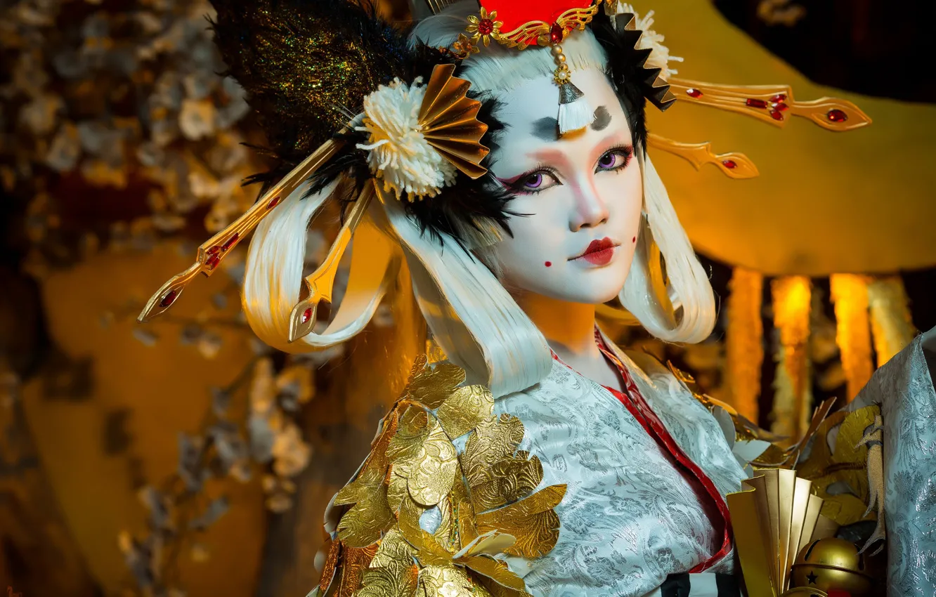 Photo wallpaper face, style, makeup, Asian