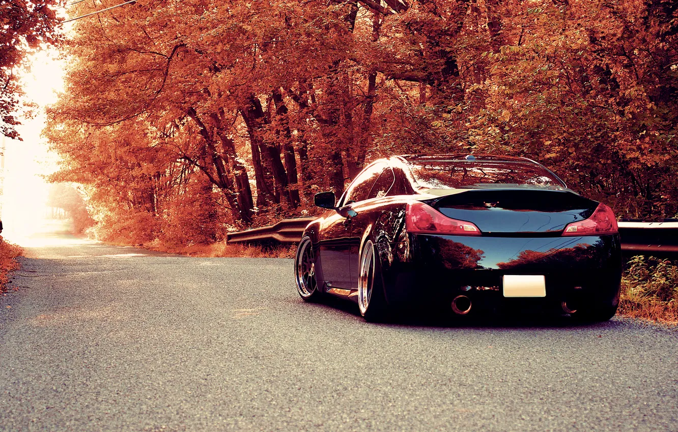 Photo wallpaper autumn, Infiniti, G37