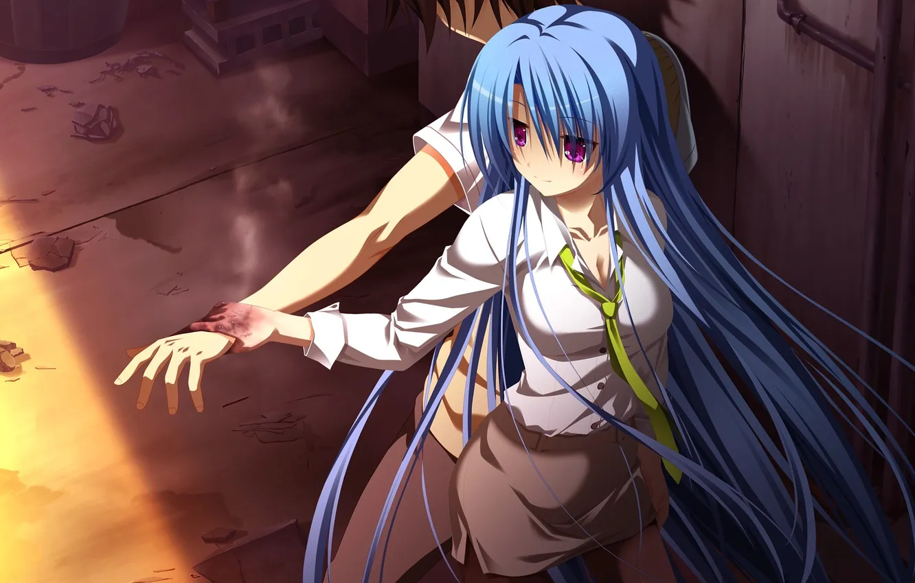 Photo wallpaper girl, long hair, makita maki, gensou no idea