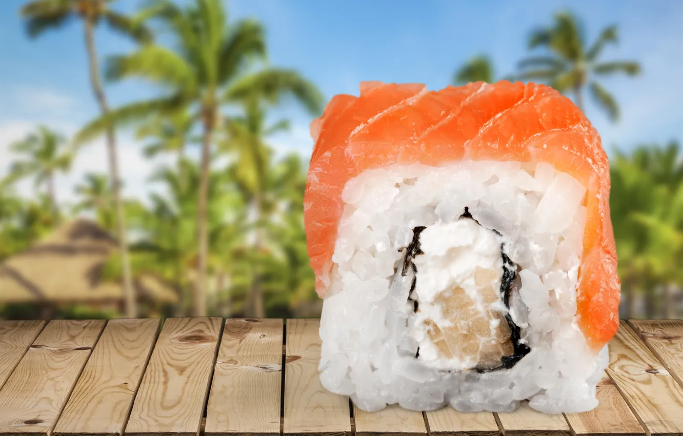 Photo wallpaper sushi, sushi, rolls, japanese, seafood