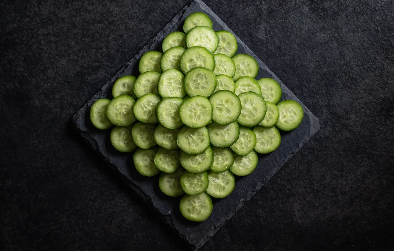 Photo wallpaper food, vegetables, cucumbers