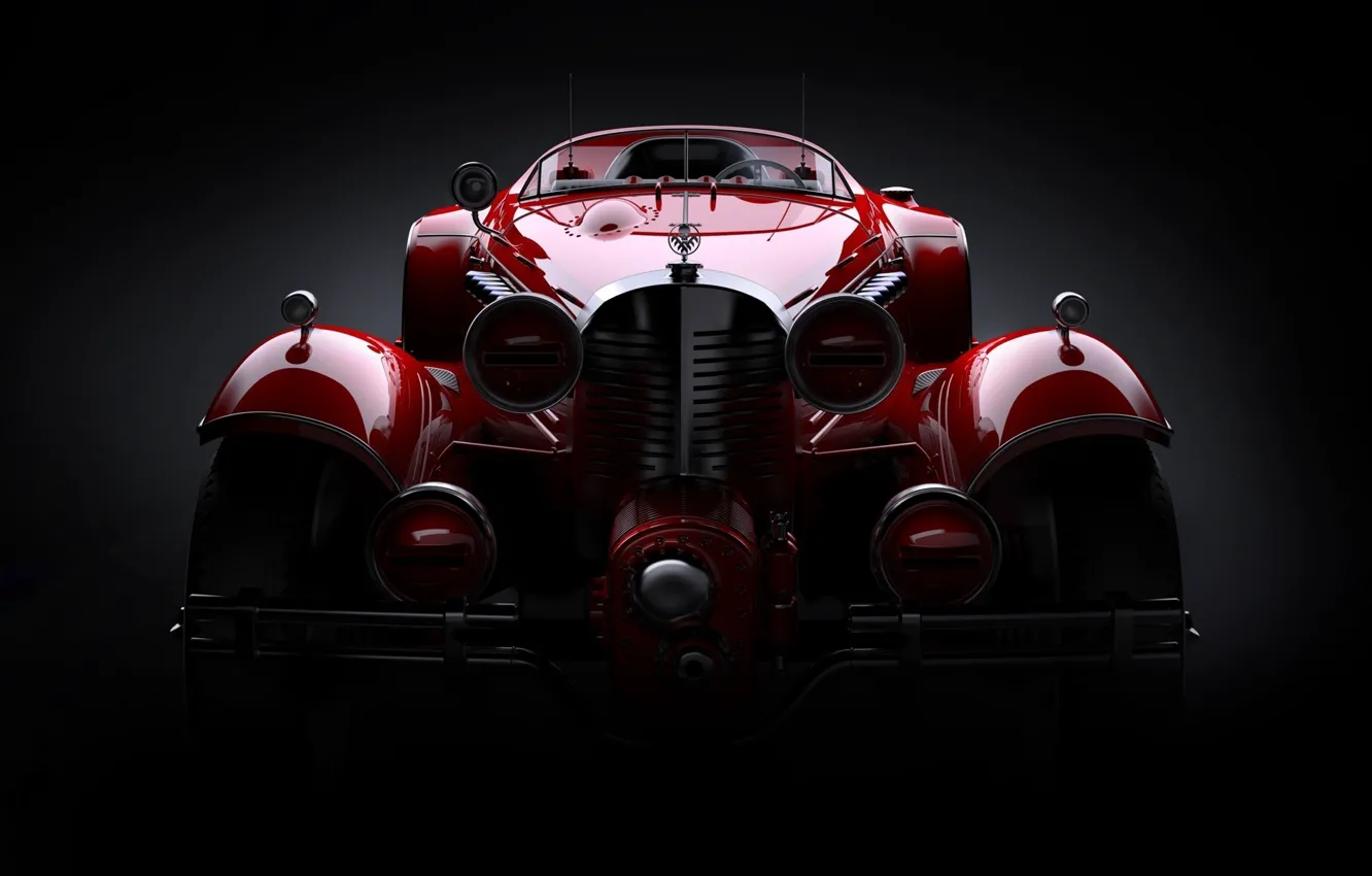 Photo wallpaper car, cinema, German, sake, red, fantasy, supercar, design