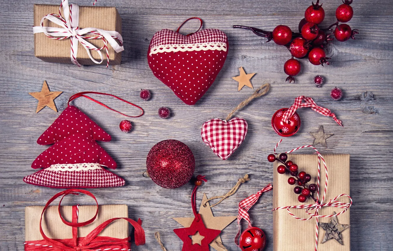 Photo wallpaper decoration, new year, Christmas, Christmas, vintage, wood, Xmas, decoration