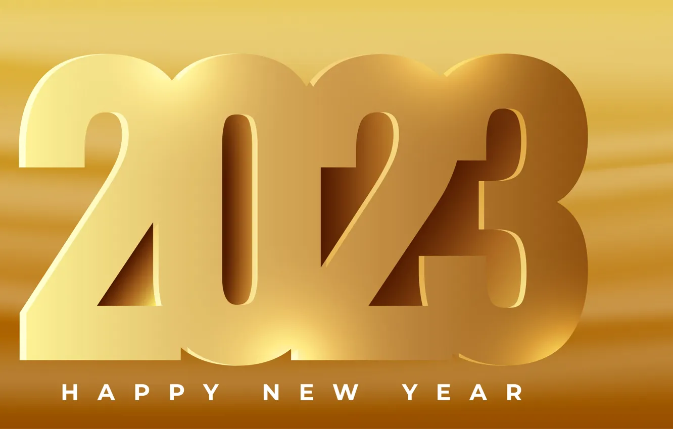 Photo wallpaper line, yellow, strip, the inscription, new year, figures, banner, gold