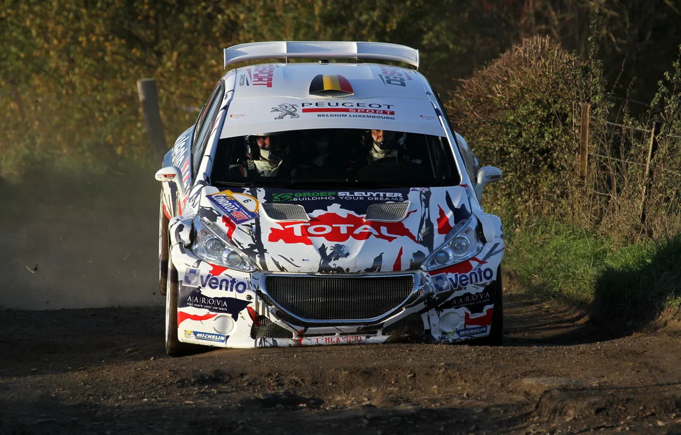 Photo wallpaper Peugeot, Rally, 208, T16, Landing