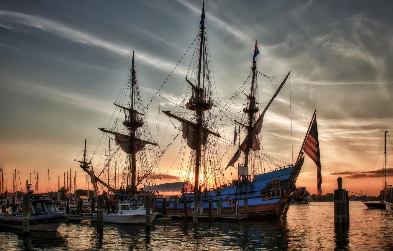 Photo wallpaper photo, ships, Sweden, sailing, Kalmar