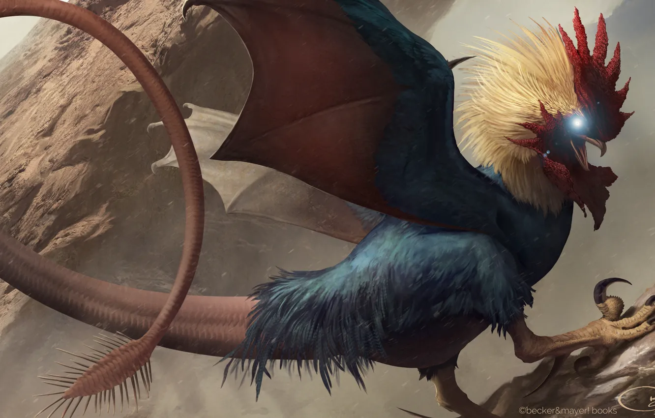 Photo wallpaper fiction, Basilisk, Cockatrice