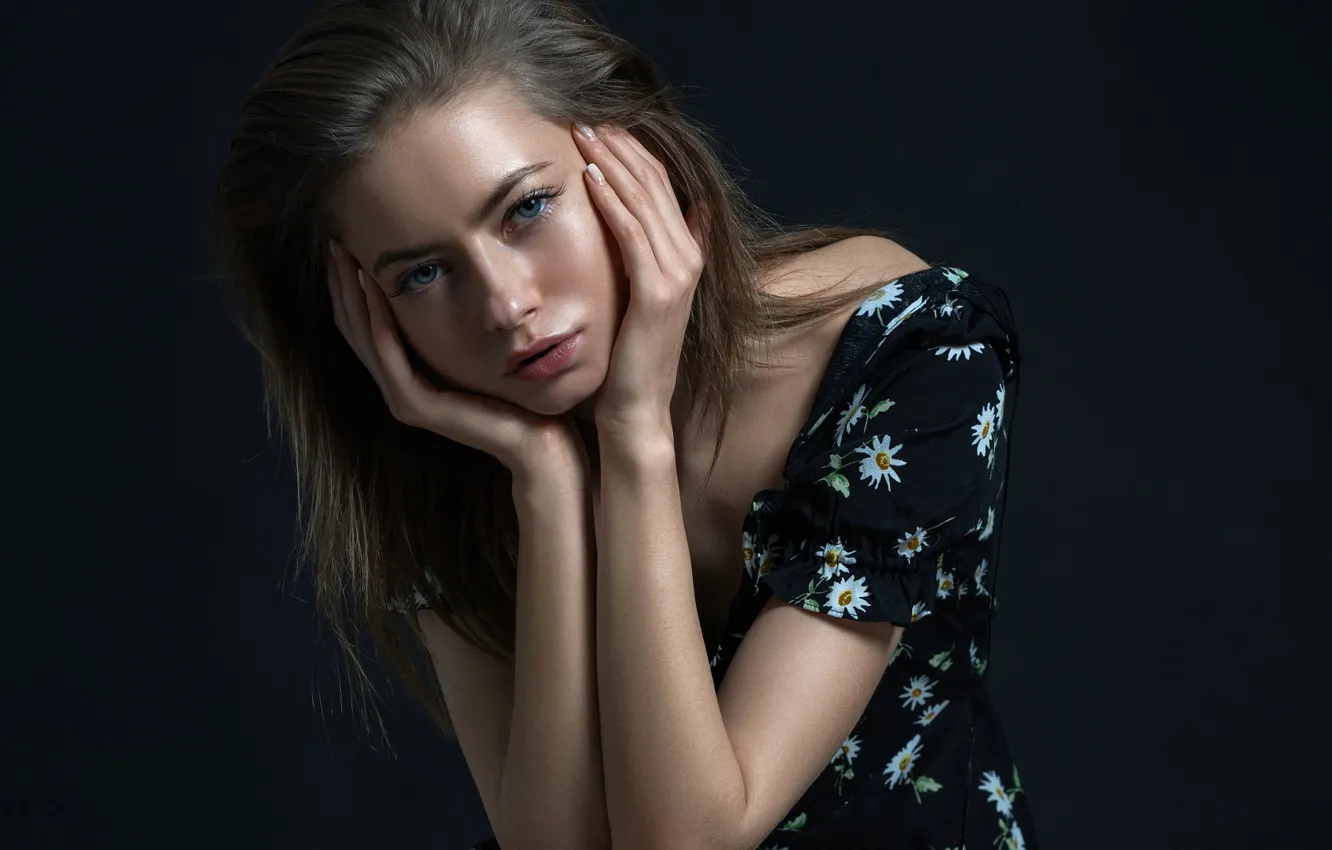 Photo wallpaper look, girl, dress, Dominica, John Simon