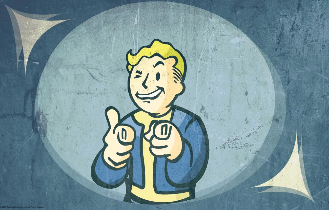 Photo wallpaper Fallout, Game, Bethesda, Vault Boy, Softworks