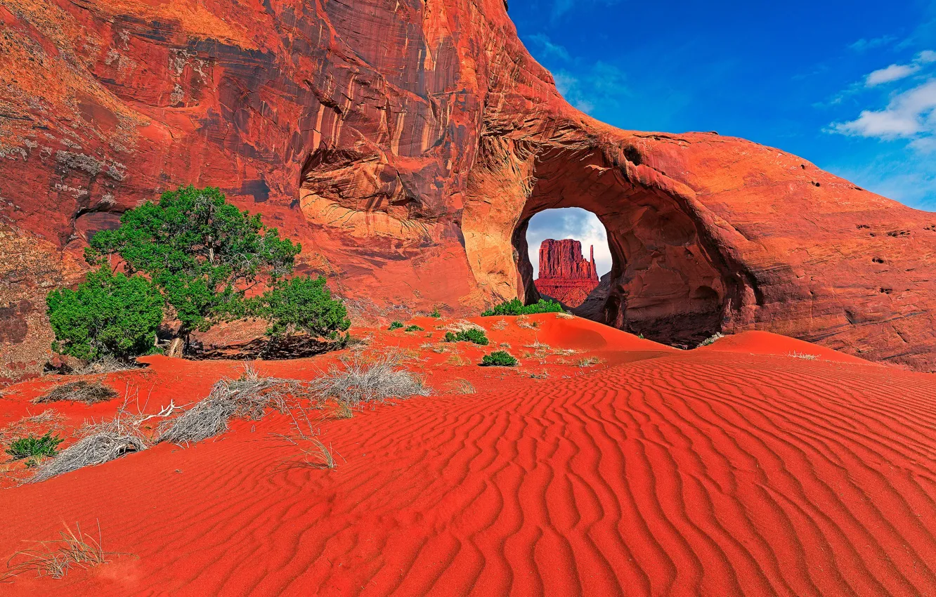 Photo wallpaper mountains, rocks, desert, Utah, USA, Monument Valley