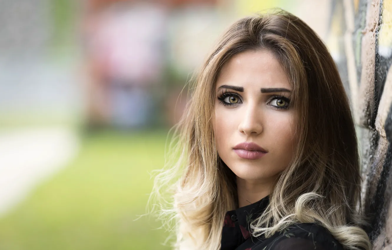 Photo wallpaper eyes, look, face, hair, beauty, Taty